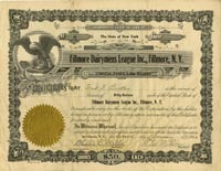 Fillmore Dairymens League Inc., Fillmore, N.Y. - Stock Certificate